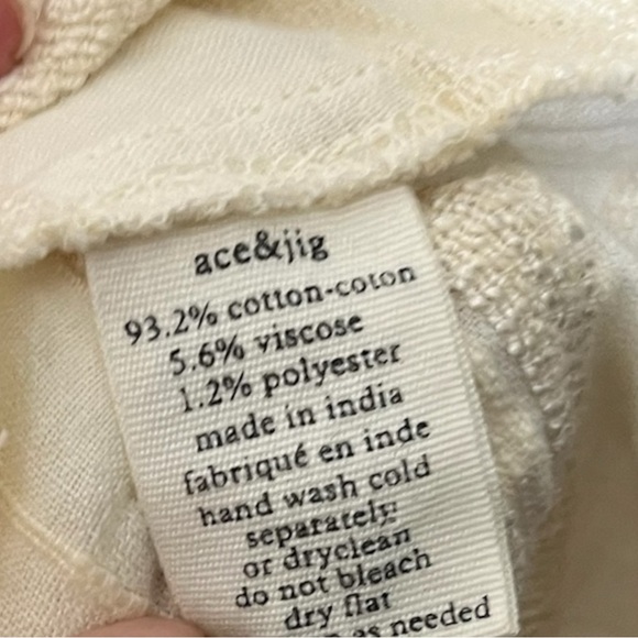 Ace & Jig Belted Tunic Dress Women's Small Cream Stripe Gauze Boho Chic Style - Picture 7 of 8